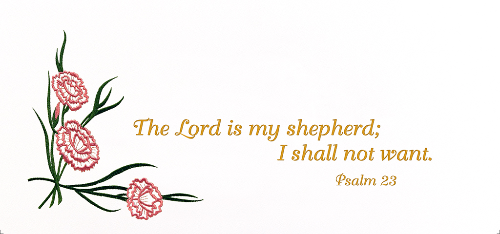 P 505 PK WT Carnation (Lord is my Shepherd) PROOF 2